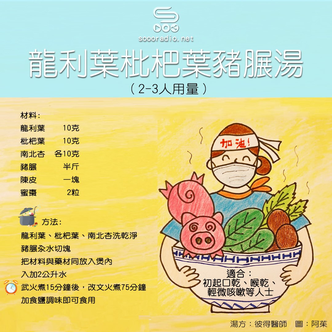 龍利葉枇杷葉豬腱水