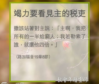 Soooradio 基督教廣播電台 教會年曆靈修（0342） - 竭力要看見主的稅吏
