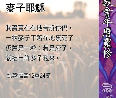 Soooradio 基督教廣播電台 教會年曆靈修（0489） - 麥子耶穌
