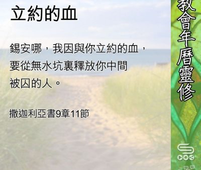 Soooradio 基督教廣播電台 教會年曆靈修（0586） - 立約的血